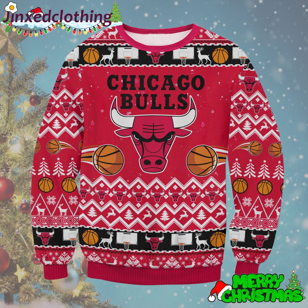 Nba Chicago Bulls Ugly Sweater Christmas Party 